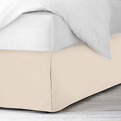 Sajida Cotton Box Pleated Bed Skirt King Size Ivory