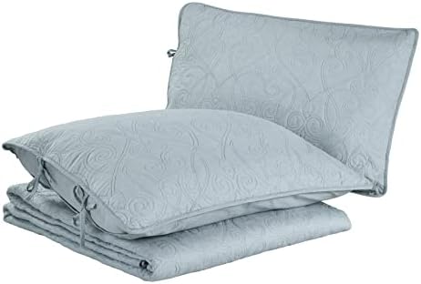 Laura Ashley King Quilt Set with Shams Felicity Blue