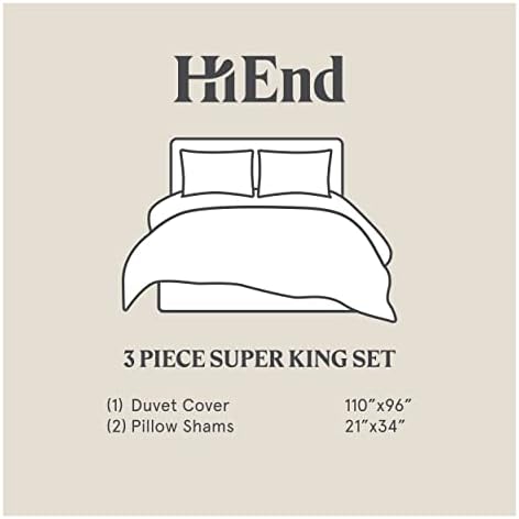 HiEnd Accents Matelass Super King Duvet Set 3 Piece Gray Medallion Pattern
