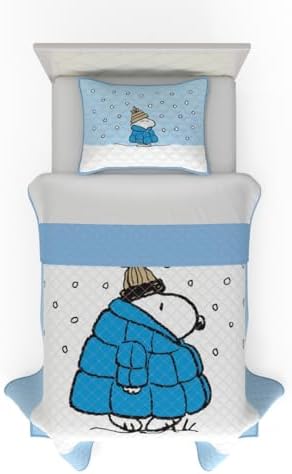 Franco Snoopy Puffer Coat Quilt Set Twin 2 Piece