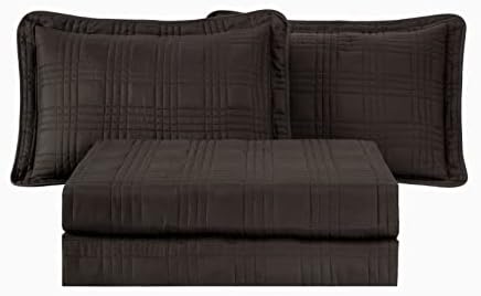 Chezmoi Collection Kingston Queen Size Bedspread Set 3-Piece