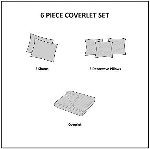 Madison Park Bellagio Bedspread Set 6 Piece KingCal King
