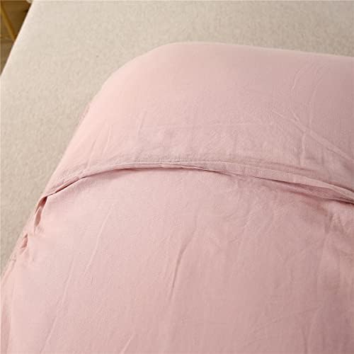WINLIFE Cotton Quilted Pillow Sham Dusty Pink