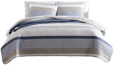 Nautica FullQueen Quilt Set with Shams Galewood Blue