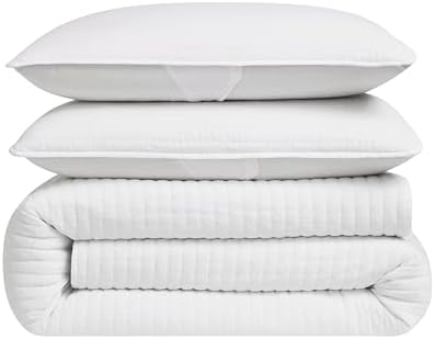 WDCOZY White Oversized Cal King Quilt Set