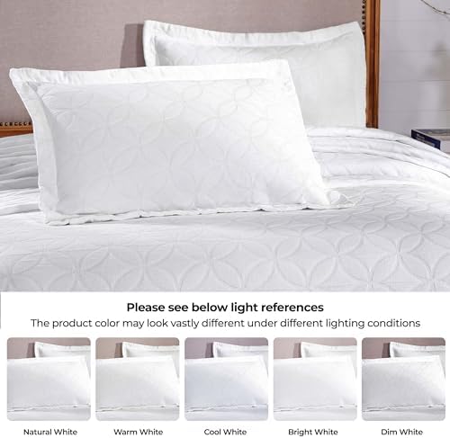 Superior Cotton Bedspread Set with Geometric Circles