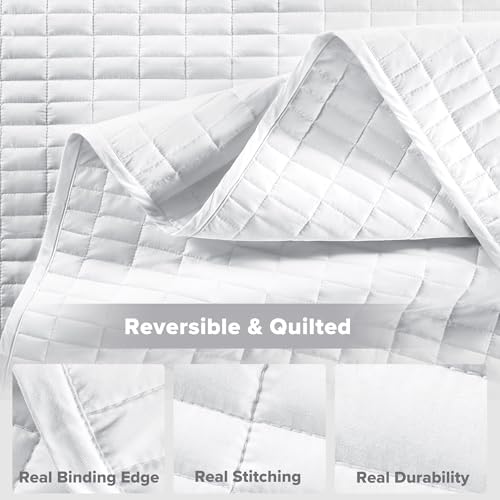 Comfort Spaces Kienna Quilt Set - Lightweight Soft Double Sided Summer Blanket