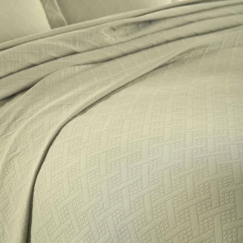 Superior 100 Cotton Basket Weave Bedspread Set
