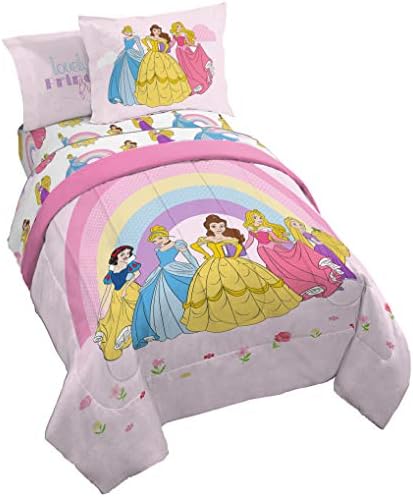 Jay Franco Disney Princess 7-Piece Full Bed Set - Comforter Sheets