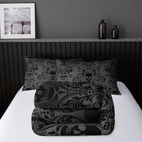 Nttopship Gothic Floral Comforter Set King Size