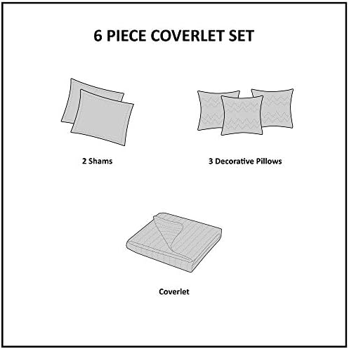 Madison Park Luna Quilt All Season Coverlet Set 6 Piece