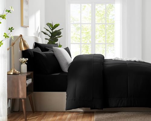CozyLux Queen Comforter Set 7 Pieces Bed in a Bag