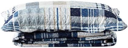 Brilliant Sunshine Plaid Stripe Quilt Set TwinTwin XL 2-Piece