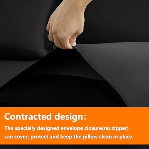 TAIMIT Black Comforter Set 7 Piece Bed in a Bag