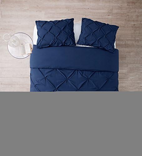 VCNY Home Duvet Cover Set with Button Closure and Puckered Diamond Design