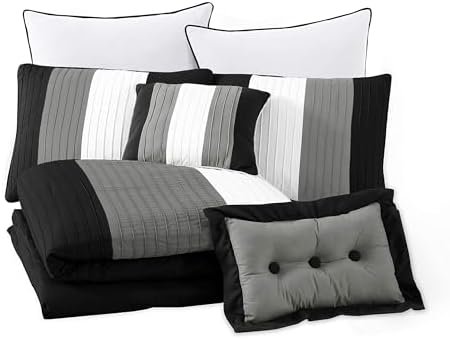 Chezmoi Loft 8-Piece Comforter Set Queen 1