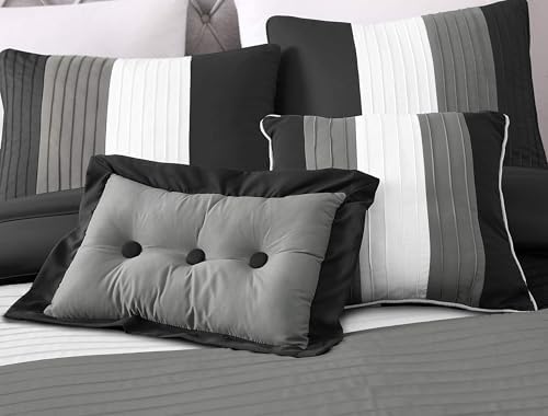Chezmoi Loft 8-Piece Comforter Set Queen 1