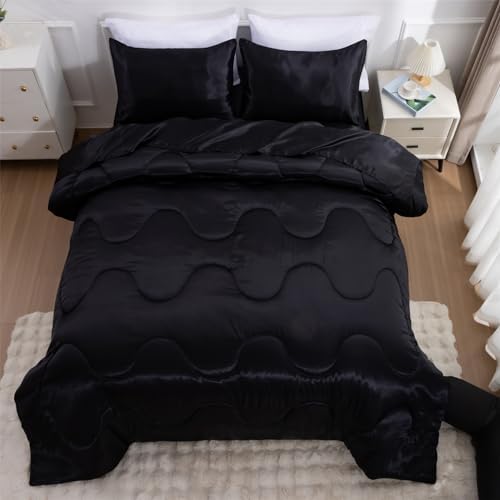 A Nice Night Satin Microfiber Comforter Set Queen Size