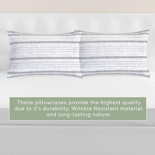 Elegant Comfort Ultra Soft Striped Pillowcases Set of 2 1