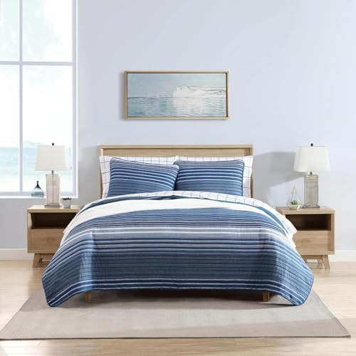 Nautica Twin Quilt Set - 100 Cotton Reversible Bedding