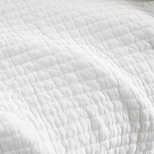 WDCOZY White Oversized Cal King Quilt Set