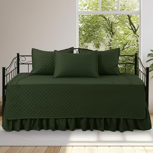 BALAPET 5 Piece Daybed Set Olive Green Twin Size