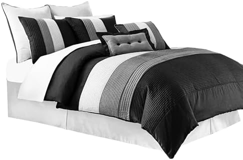 Chezmoi Loft 8-Piece Comforter Set Queen 1