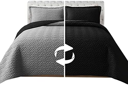Elegant Comfort 3-Piece Reversible Quilt Set - Ultra Soft Premium King