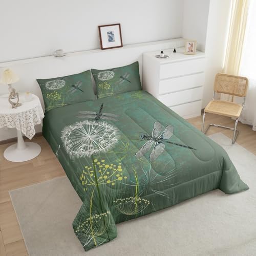 Homewish Dragonfly Comforter Set King Size 3Pcs