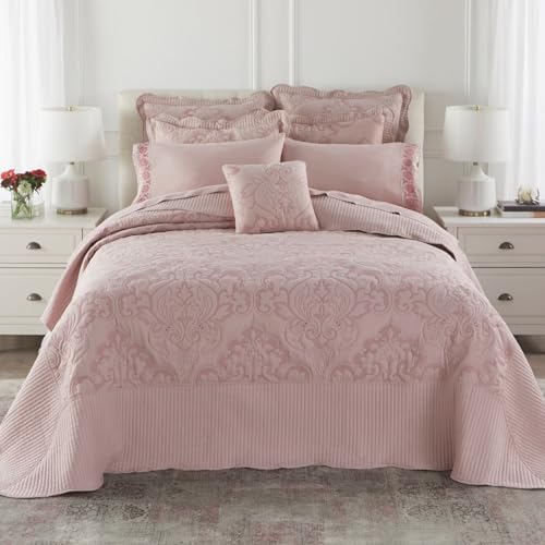 BrylaneHome Ultra Soft Queen Bedspread - Ivory Navy