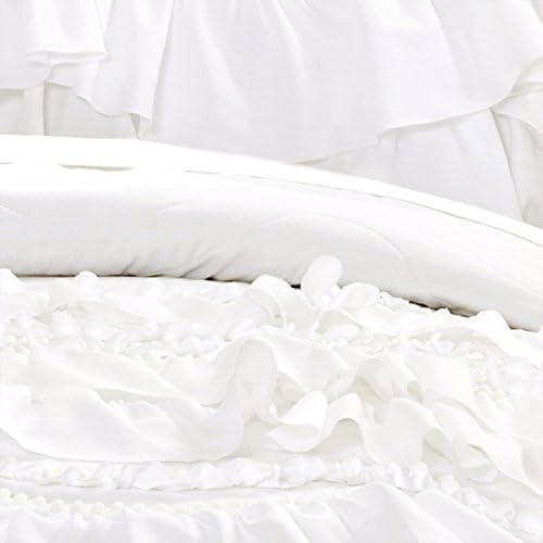 Lush Decor Kemmy Ruffled Quilt Set 3 Piece White