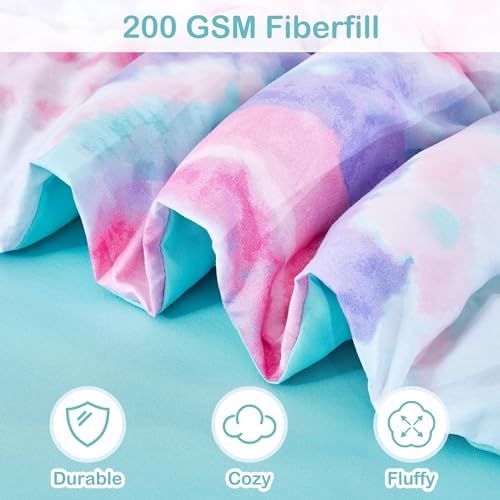 Mooreeke Dark Pink Flower Twin Comforter Set 6 Pieces