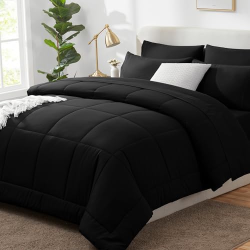 CozyLux Queen Comforter Set 7 Pieces Bed in a Bag
