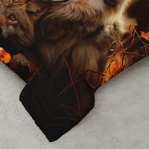 3D Wolf Comforter Set Twin Size for Kids