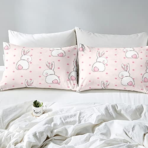 Cute Rabbit Duvet Cover Set for Kids and Adults