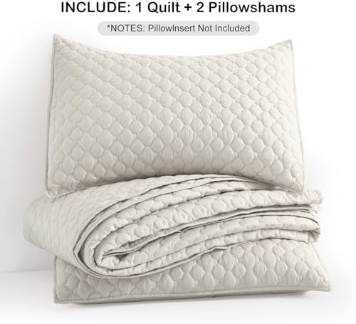 HORIMOTE HOME Quilt Set Queen Size Beige Cloud Pattern