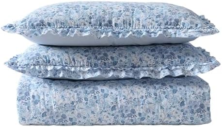 Laura Ashley Queen Quilt Set with Ruffle Shams