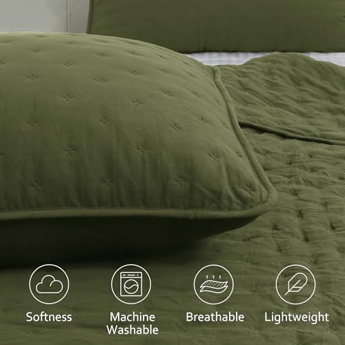 ROARINGWILD Twin Size Quilt Set with Pillow Sham 68x90 Inches