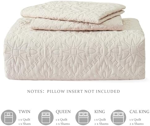 Exclusivo Mezcla Twin Quilt Bedding Set Lightweight Soft with 1 Pillow Sham