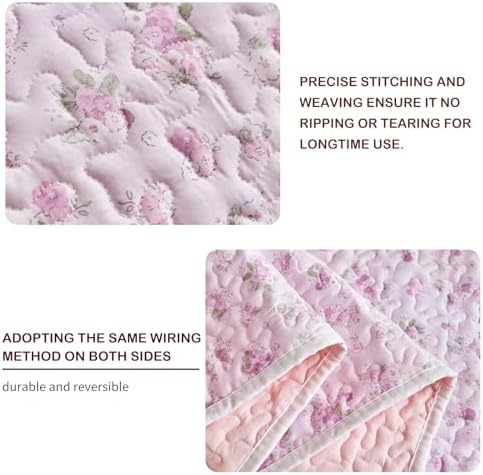Joyreap 2-Piece Floral Cotton Quilt Set for Girls