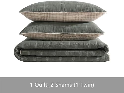 Eddie Bauer Twin Quilt Set with Matching Sham