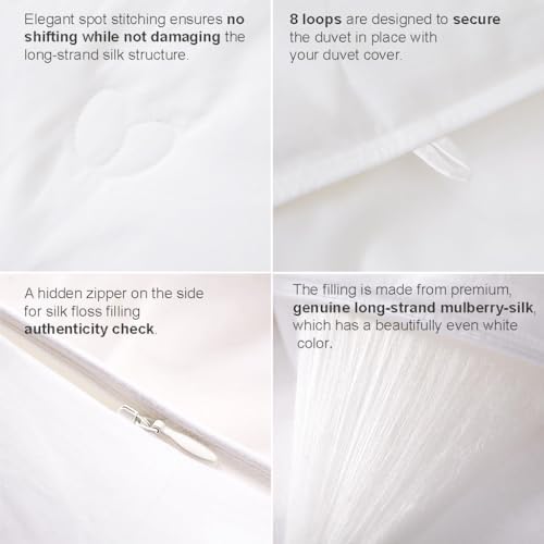 THE COTTON SILK 100 Mulberry Silk Duvet Insert - Queen Size