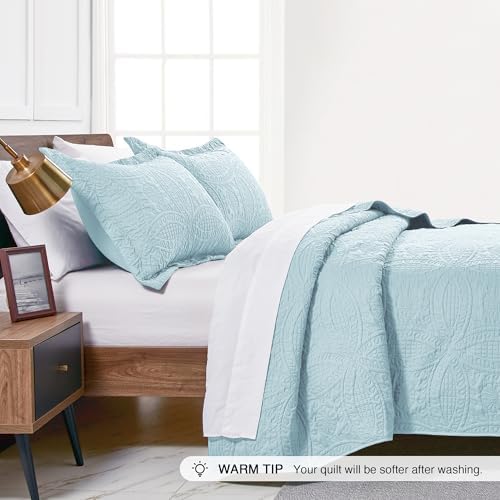 Loves Cabin King Size Quilt Set with Coin Pattern