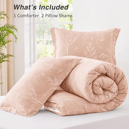Loves Cabin Dusty Rose Pink Queen Comforter Set