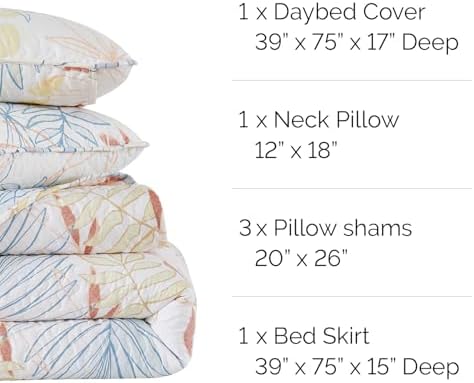 Southshore Fine Living Twin Daybed Comforter Set Tropic Leaf