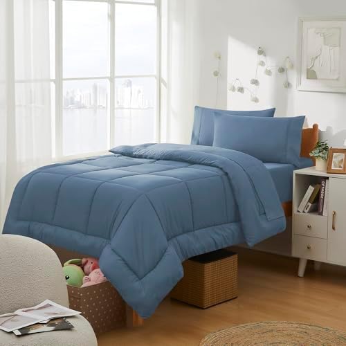 Sweet Home Collection Dorm Room Comforter Set Denim Blue Twin XL
