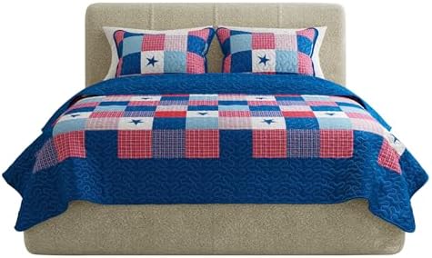 3-Piece Caroline Patriotic Quilt Set - FullQueen Bedding 1