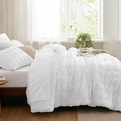 Bedsure Full Bed In A Bag - 7 Piece Plaid Seersucker Set
