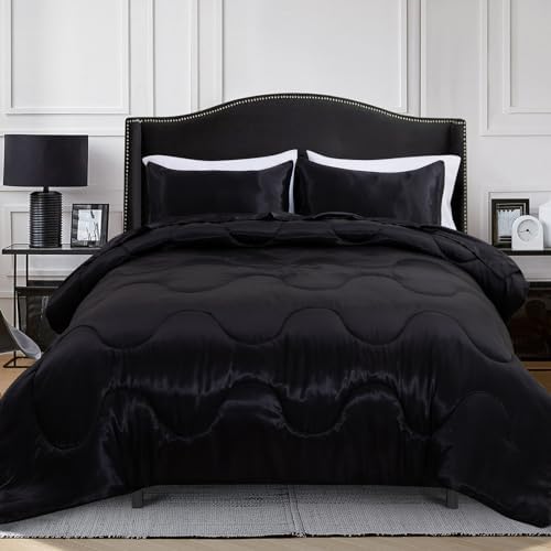 A Nice Night Satin Microfiber Comforter Set Queen Size