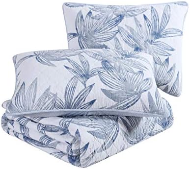 Tommy Bahama Queen Quilt Set with Shams - Kayo Blue